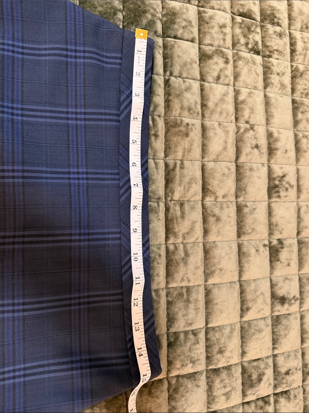 Banana Republic Navy Plaid Pencil Skirt - Picture 9 of 14